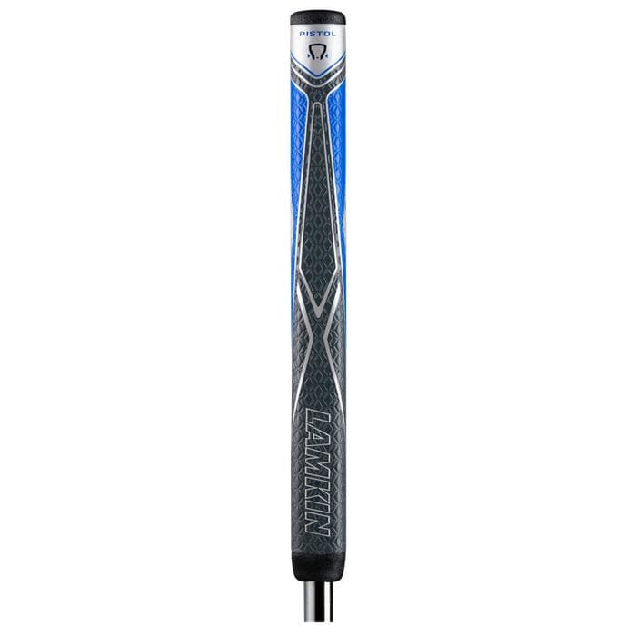 Tour Quality Golf's Shop Blue / Charcoal / Silver / Midsize Lamkin SINK FIT Polyurethane PISTOL Putter Grip