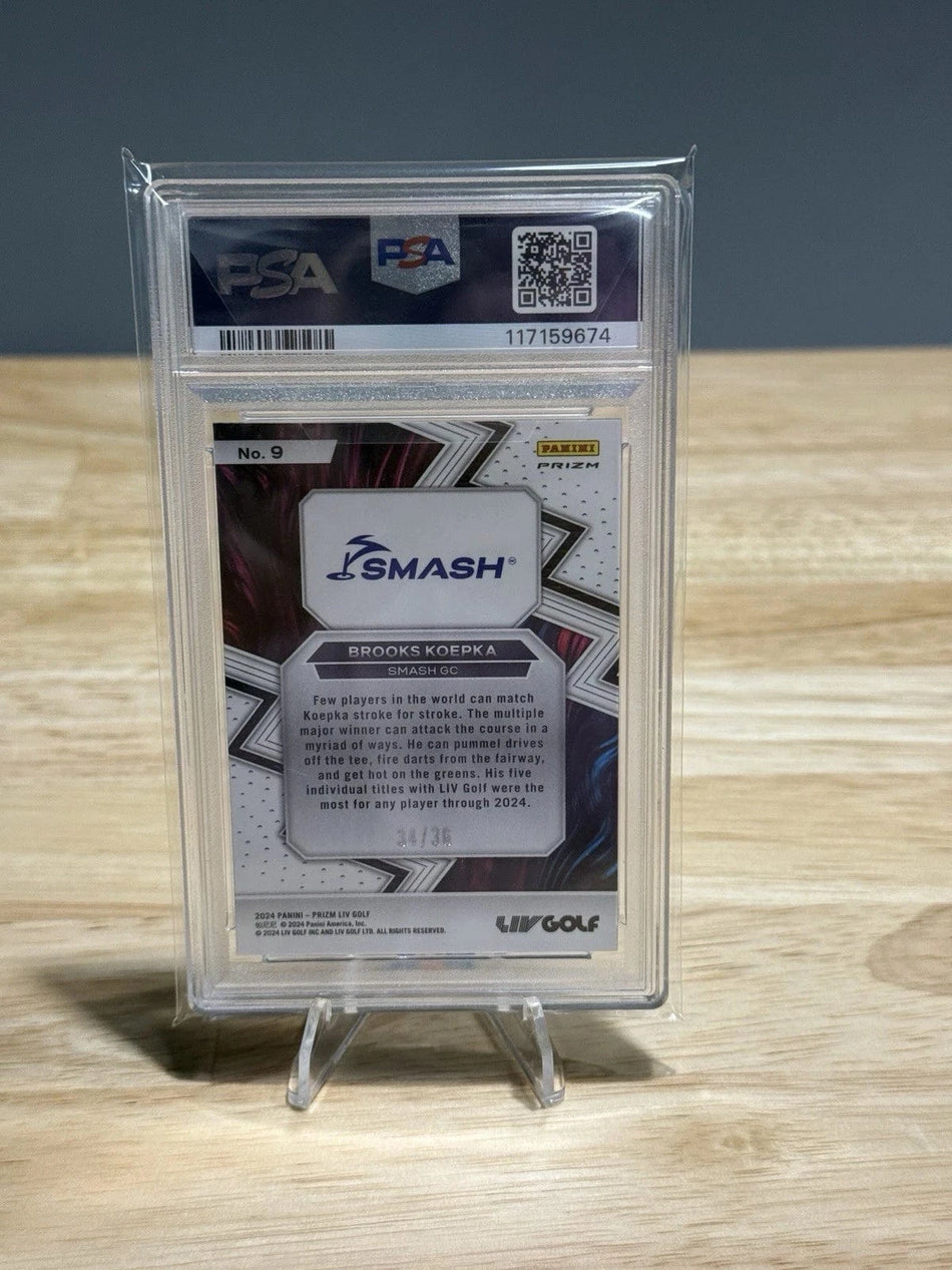 Tour Quality Golf's Shop Brooks Koepka 2024 Prizm LIV Golf White Mojo 34/36 Fearless Panini Prizm PSA 10