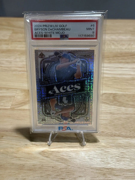 Tour Quality Golf's Shop Bryson DeChambeau 2024 Panini Prizm LIV Golf Aces 6 White Mojo /36 Psa 9