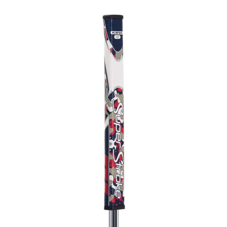 Tour Quality Golf's Shop Camo Red/White/Blue Super Stroke Zenergy FLATSO 1.0 Putter Grip (Camo Red/White/Blue)
