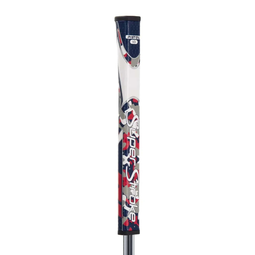 Tour Quality Golf's Shop Camo Red/White/Blue Super Stroke Zenergy Pistol GT 1.0 Putter Grip (Camo Red/White/Blue)