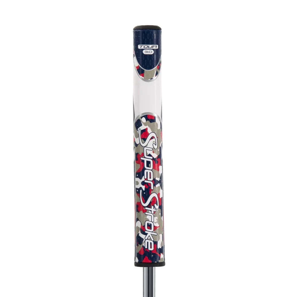 Tour Quality Golf's Shop Camo Red/White/Blue Super Stroke Zenergy Tour 3.0 Putter Grip (Camo Red/White/Blue)