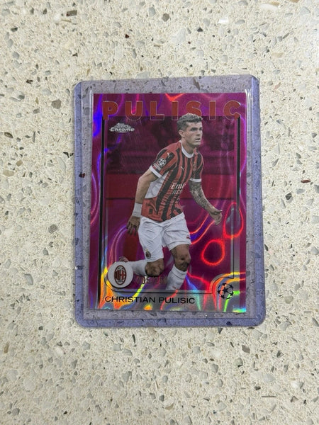 Tour Quality Golf's Shop Christian Pulisic /250 AC Milan Pink Lava 2024-25 Topps Chrome UCL #76