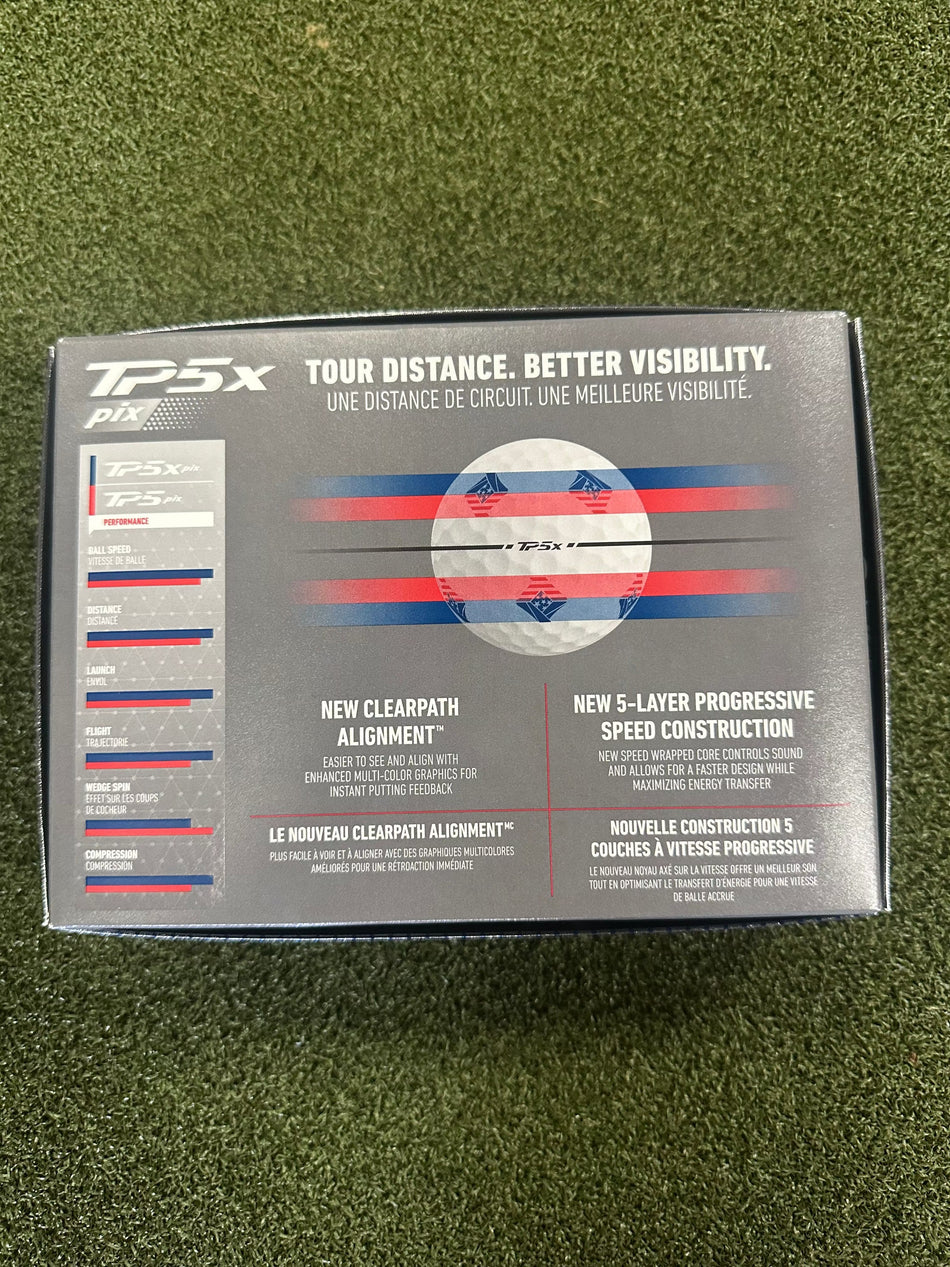 TaylorMade Golf Ball 2024 Taylormade TP5X USA Pix Golf Balls
