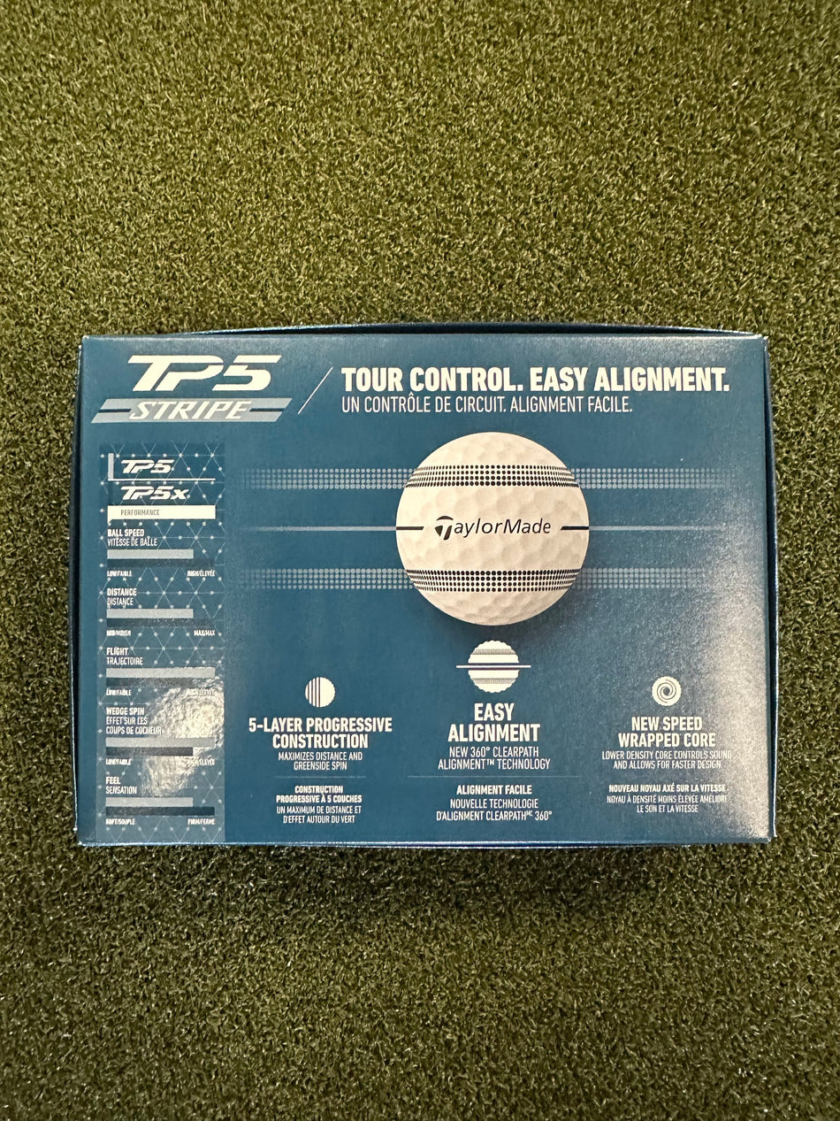 TaylorMade Golf Ball 2025 Taylormade TP5 Stripe Golf Balls