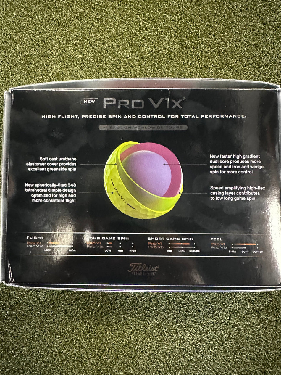 Titleist Golf Ball 2025 Titleist Pro V1X Yellow Golf Balls