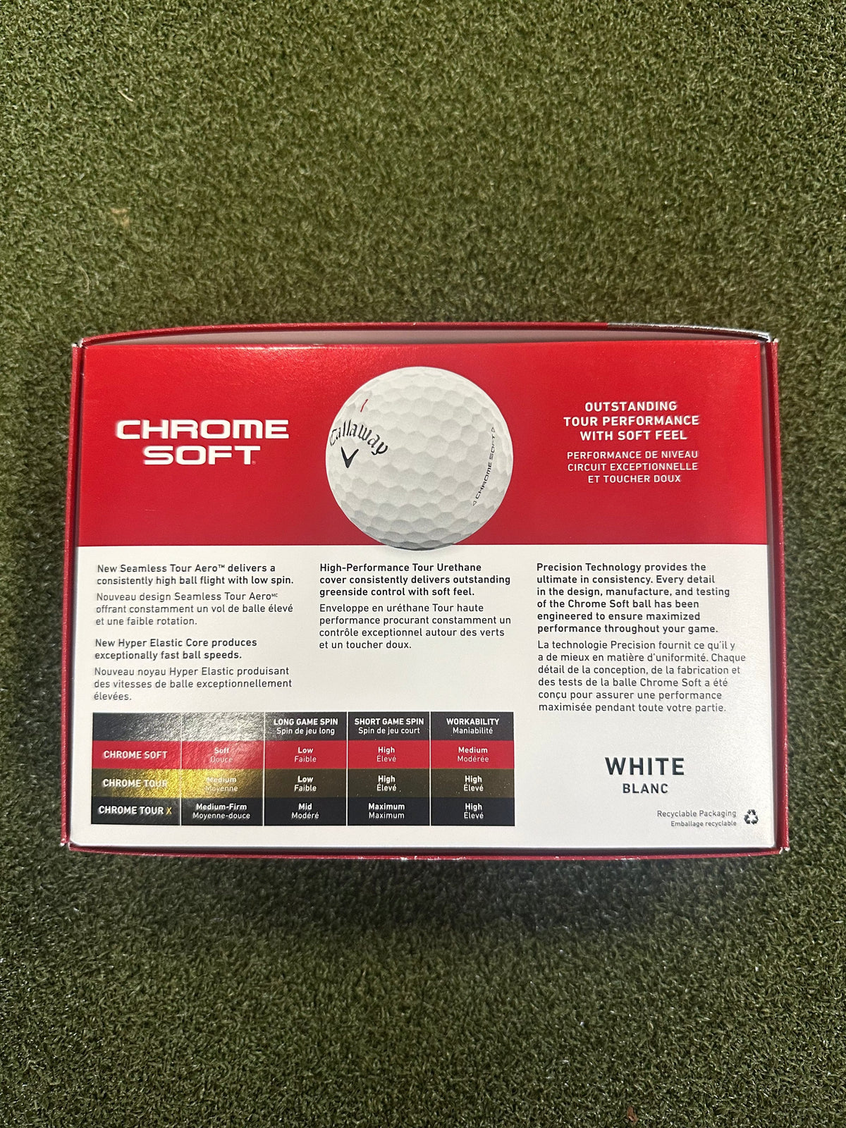 Callaway Golf Ball CALLAWAY CHROME SOFT WHITE 2024 GOLF BALLS