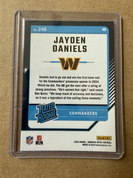 Tour Quality Golf's Shop Jayden Daniels 2024 Panini Optic Base Rated Rookie RC #248 Commanders!!!!
