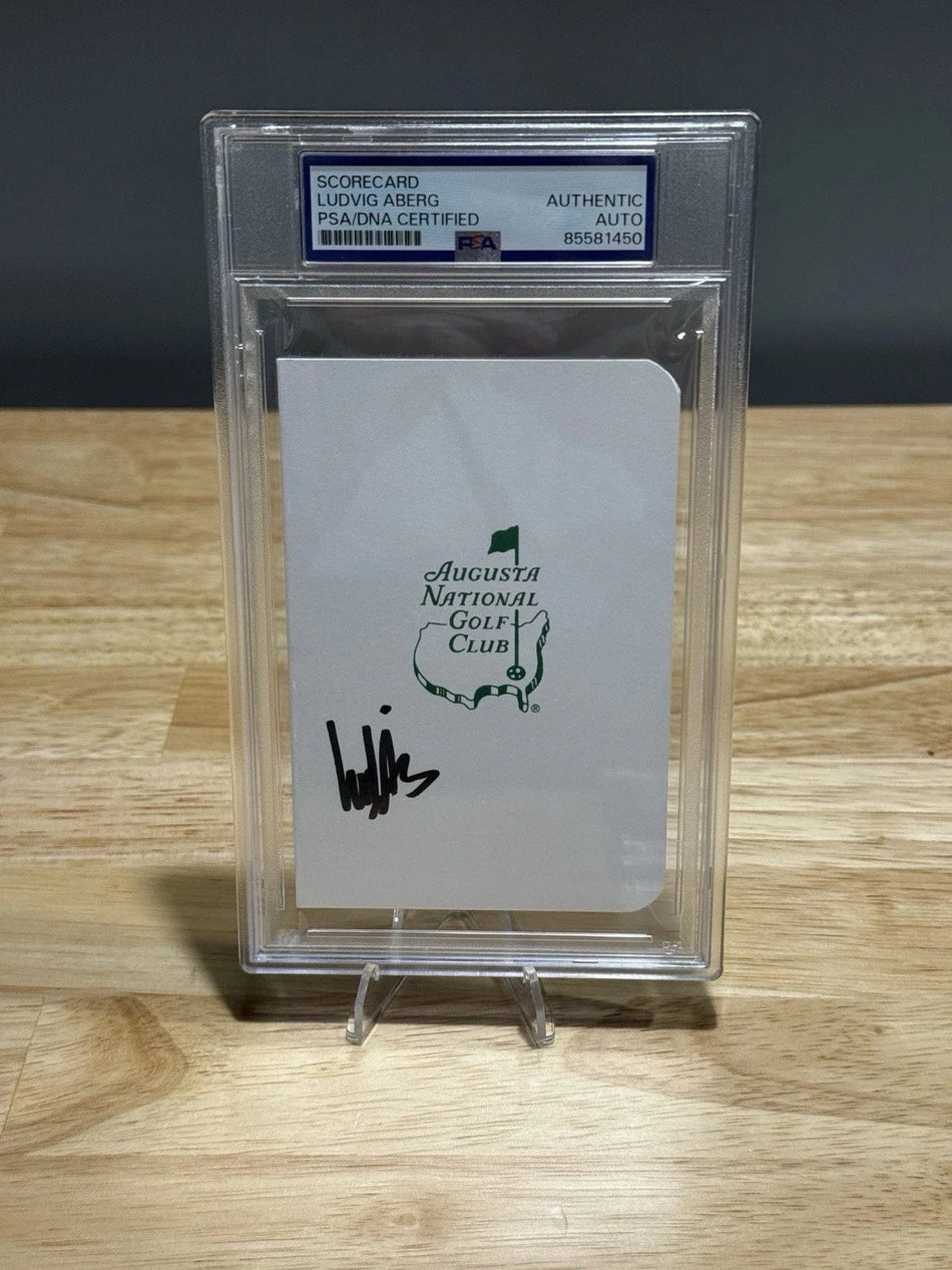 Tour Quality Golf's Shop Ludvig Aberg Signed Masters Scorecard PSA AUTO Augusta National Golf Club PGA