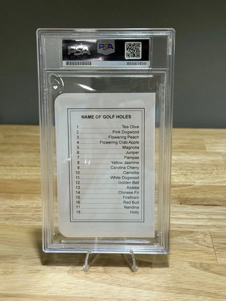 Tour Quality Golf's Shop Patrick Reed Signed Augusta National Masters Scorecard PSA AUTO 2018 Champion