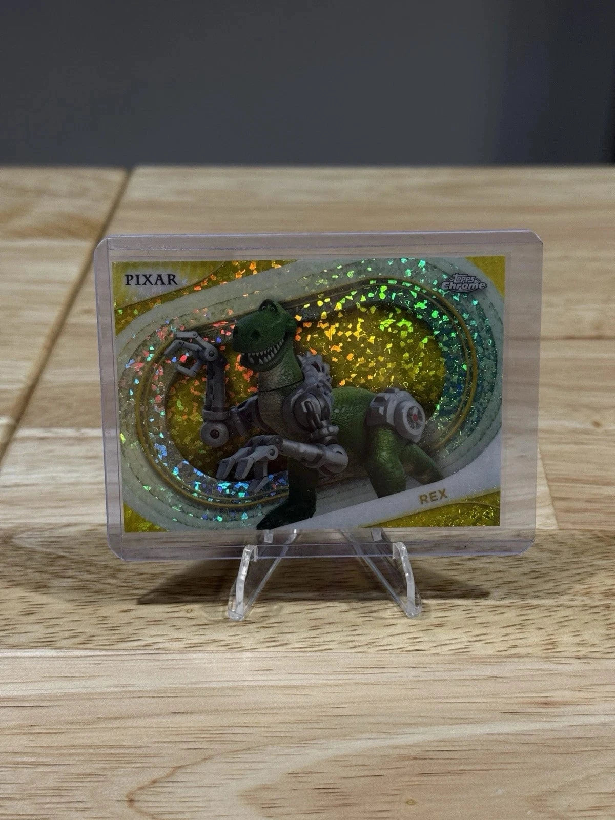 Tour Quality Golf's Shop Rex 2025 Topps Chrome Disney 92 Yellow Gold Mini Diamonds Toy Story