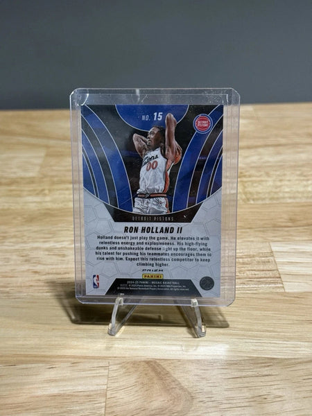 Tour Quality Golf's Shop Ron Holland II 2024-25 Panini Mosaic Elevate 04/10 Green Blue Mosaic Prizm (RC)