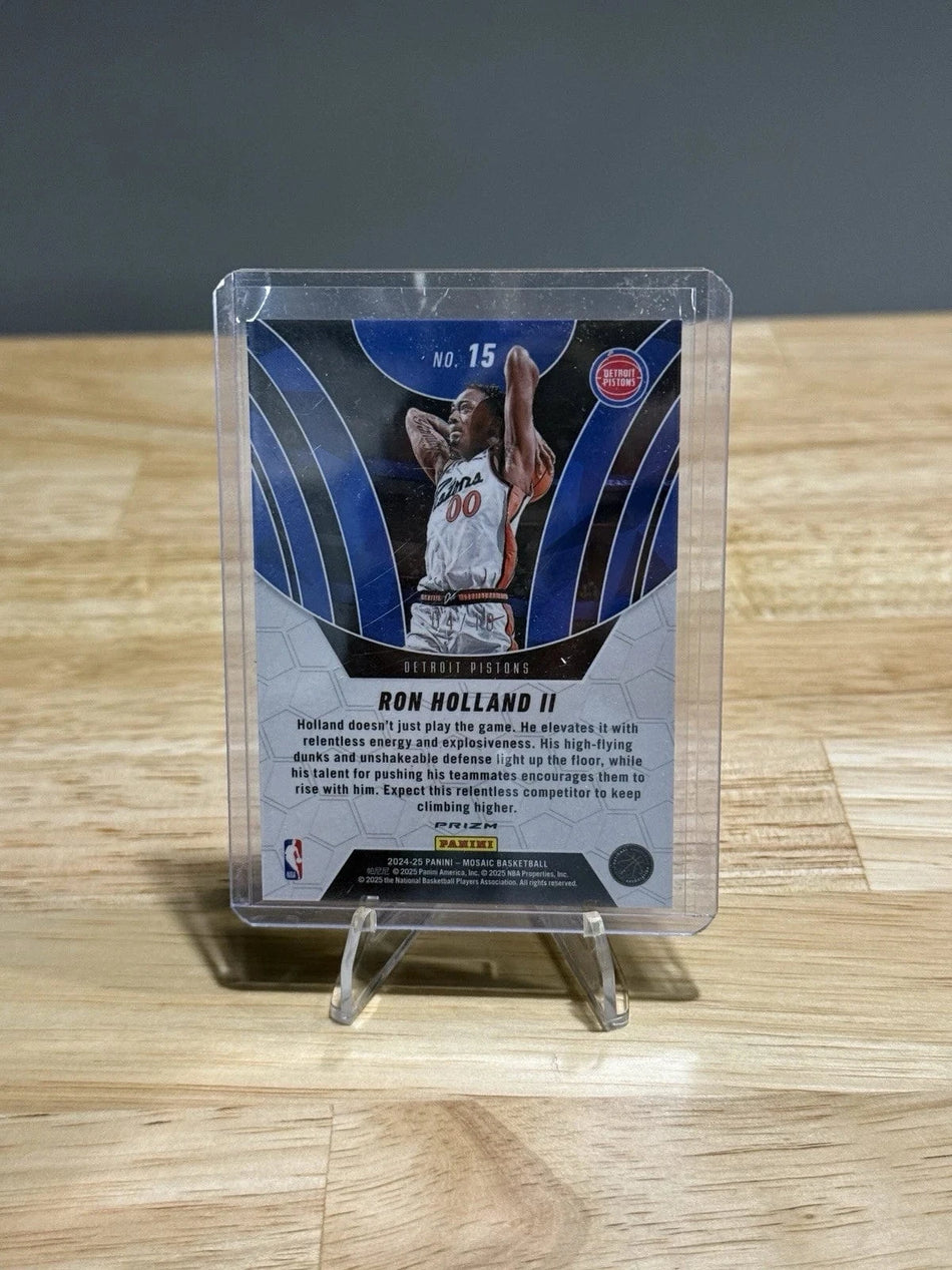 Tour Quality Golf's Shop Ron Holland II 2024-25 Panini Mosaic Elevate 04/10 Green Blue Mosaic Prizm (RC)