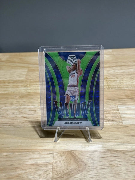 Tour Quality Golf's Shop Ron Holland II 2024-25 Panini Mosaic Elevate 04/10 Green Blue Mosaic Prizm (RC)