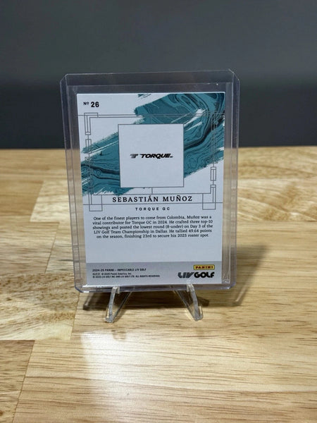 Tour Quality Golf's Shop SEBASTIAN MUNOZ 2024 IMPECCABLE LIV GOLF ROOKIE TORQUE GC RC /10