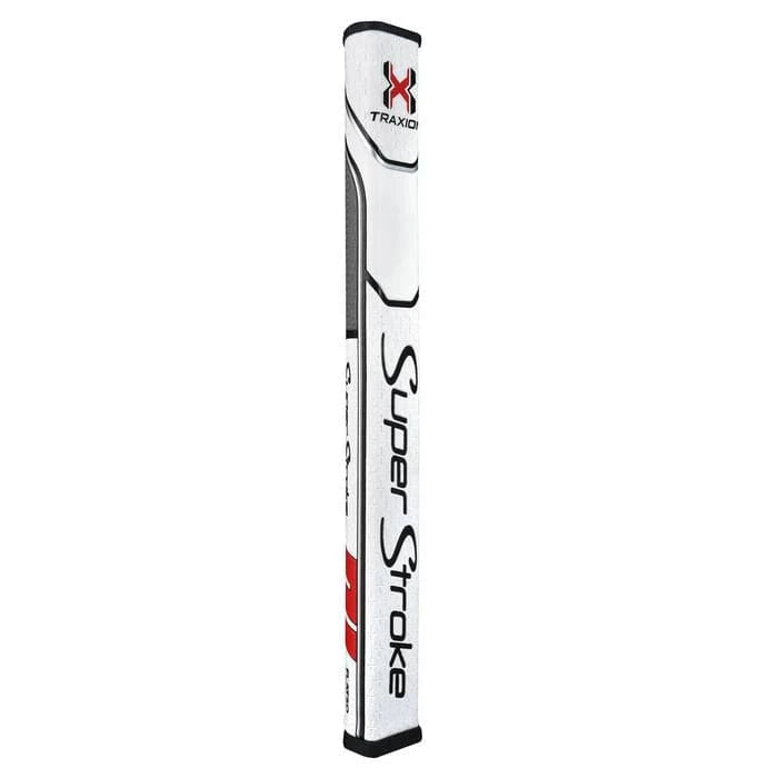 Tour Quality Golf's Shop Wht/Red/Gry Super Stroke Traxion FLATSO 1.0 Putter Grip