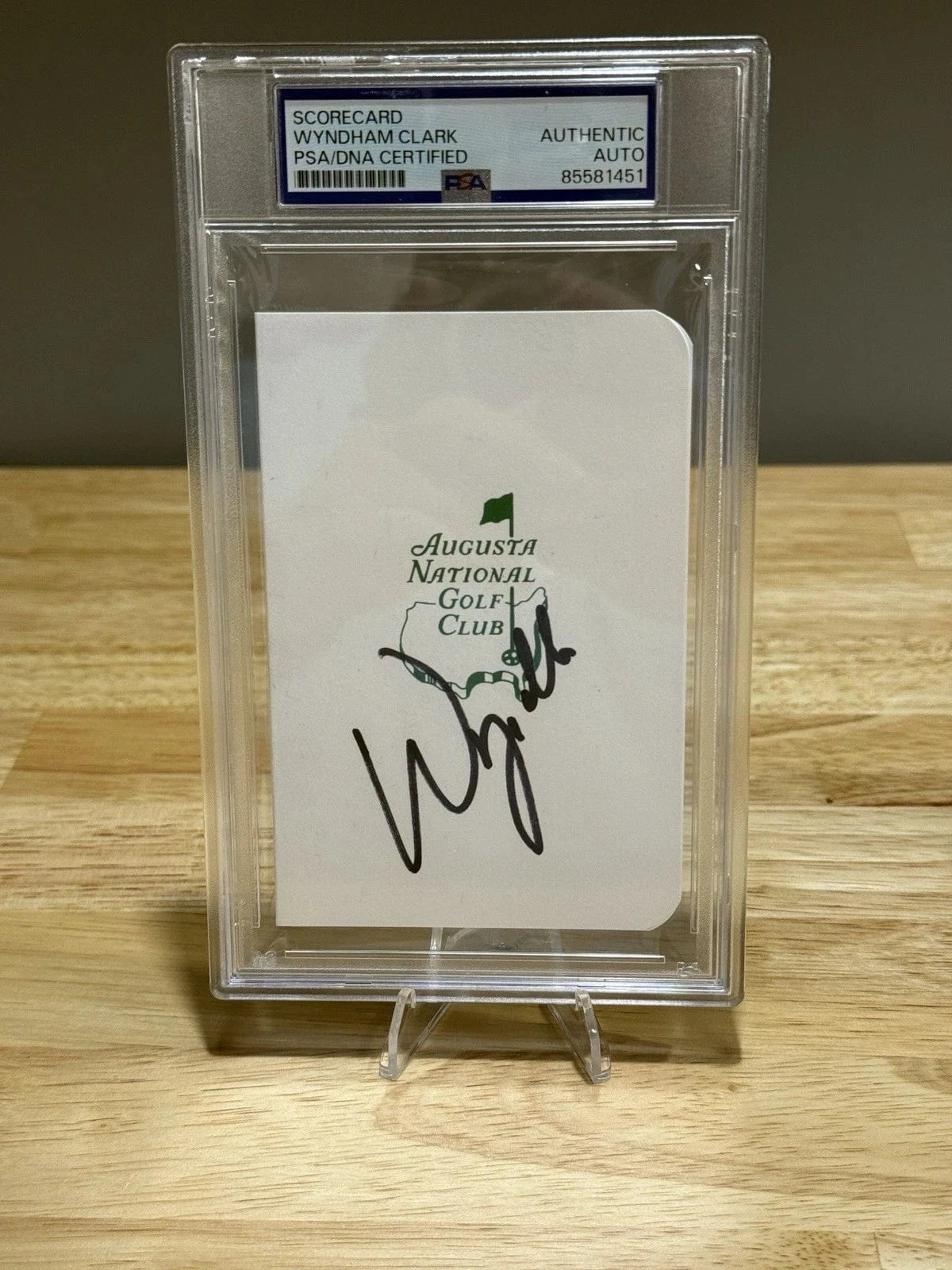 Tour Quality Golf's Shop Wyndham Clark Signed Autographed Augusta National Masters Golf Scorecard PSA